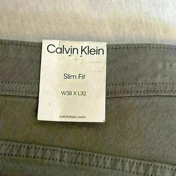 Calvin Klein NWT Gray Slim Fit Flex Waist Stretch 5 Pocket Denim Mens Jean 38W - Picture 9 of 15